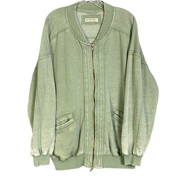 Free People X We the Free Robby Bomber Jacket in Sage Women's Small - Picture 2 of 7